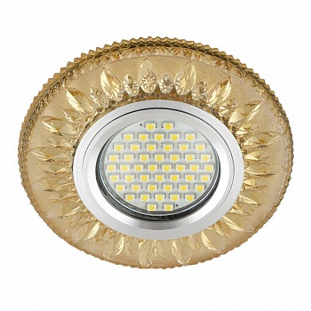 Встраиваемый светильник Fametto Luciole DLS-L141 Gu5.3 Glassy/Gold  фото, kupilegko.ru