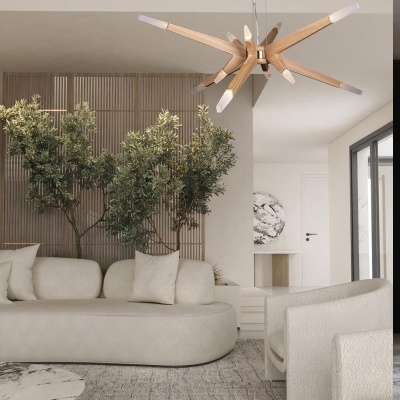 Подвесная светодиодная люстра Loft IT 10160 Light wood  фото, kupilegko.ru