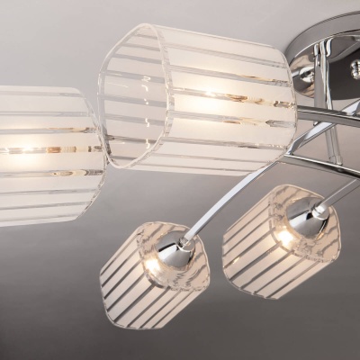 Потолочный светильник Eurosvet 30125/8 хром  фото, kupilegko.ru