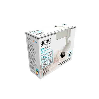 Трековый светодиодный светильник Gauss Track Light Led TR077  фото, kupilegko.ru