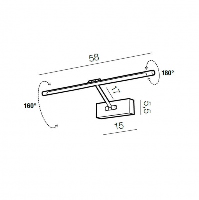 Подсветка для картин Azzardo Davinci 58 AZ2655  фото, kupilegko.ru