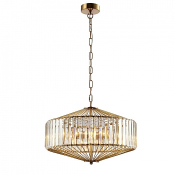 Подвесной светильник Crystal Lux Fiesta SP5 Brass/Transparente  фото, kupilegko.ru