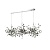 Подвесная люстра Crystal Lux GARDEN SP3х3 L1200 CHROME  фото, kupilegko.ru