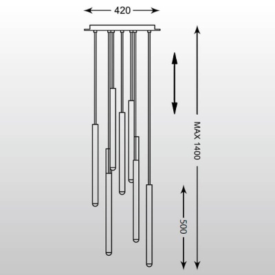 Подвесной светодиодный светильник Zumaline Loya P0461-09C-B5SB  фото, kupilegko.ru