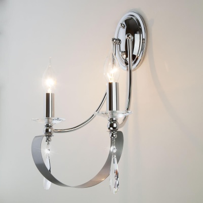 Бра, светильник настенный накладной Eurosvet 60064/2 хром  фото, kupilegko.ru