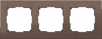 Рамка Werkel Aluminium WL11-Frame-03 / Рамка на 3 поста (коричневый алюминий)  фото, kupilegko.ru