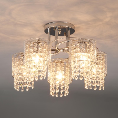 Потолочный светильник Eurosvet 30137/5 хром  фото, kupilegko.ru