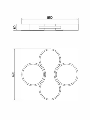 Потолочный светодиодный светильник Freya Cosmic FR10015CL-L63B  фото, kupilegko.ru
