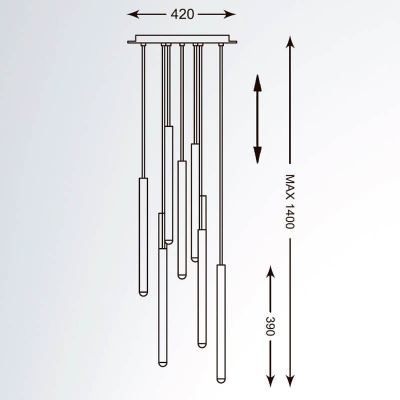 Подвесной светодиодный светильник Zumaline Loya P0461-09C-B5F4  фото, kupilegko.ru