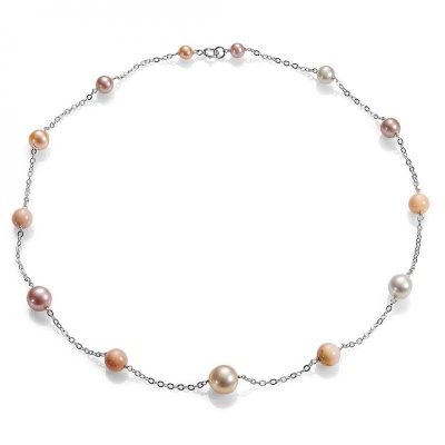 Ожерелье серебро, жемчуг, NP5476  фото, kupilegko.ru