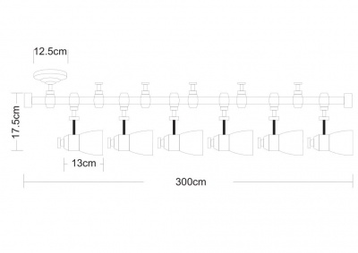 Трековая система Arte Lamp Rails A3058PL-6BK  фото, kupilegko.ru