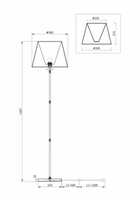 Торшер Freya Forte FR1006FL-01N  фото, kupilegko.ru