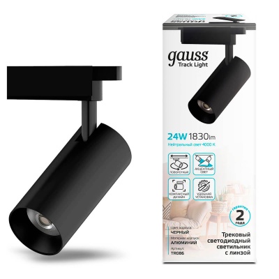 Трековый светодиодный светильник Gauss Track Light Led TR086  фото, kupilegko.ru