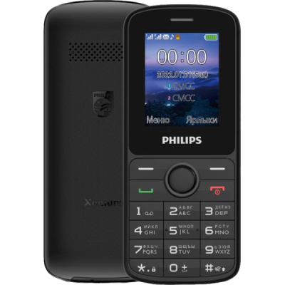Мобильный телефон кнопочный Philips Xenium E2101 Черный  фото, kupilegko.ru