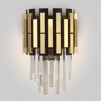 Настенный светильник Bogates Deseo 337/2 золото / черный  фото, kupilegko.ru