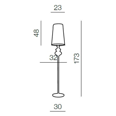 Торшер Azzardo Baroco floor AZ0063  фото, kupilegko.ru