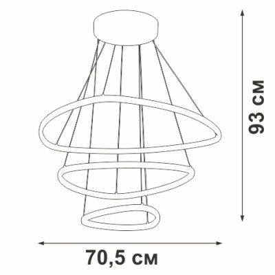 Подвесная светодиодная люстра Vitaluce V04624-03/3S  фото, kupilegko.ru