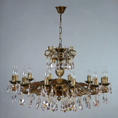 Подвесная люстра Ambiente Leon 2128/12 PB Tear Drop  фото, kupilegko.ru