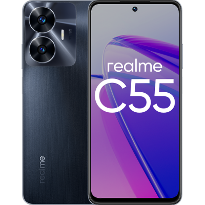Смартфон, мобильный телефон realme C55 256GB Черный RU  фото, kupilegko.ru