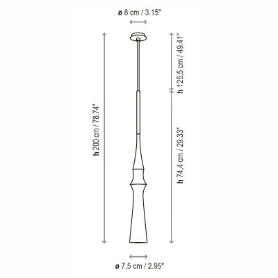 Подвесной светильник Bover Slend 03 White  фото, kupilegko.ru