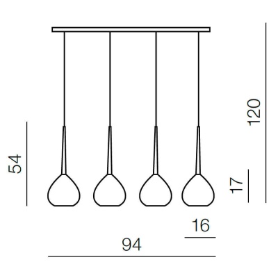 Подвесной светильник Azzardo Aga 4 AZ1068  фото, kupilegko.ru