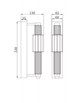 Настенный светильник Maytoni Verticale MOD308WL-L9GR3K  фото, kupilegko.ru