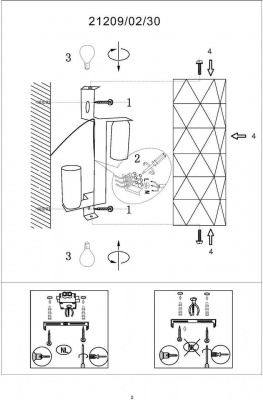 Настенный светильник Lucide Otona 21209/02/31  фото, kupilegko.ru