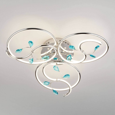 Потолочный светодиодный светильник Eurosvet 90131/3 хром  фото, kupilegko.ru