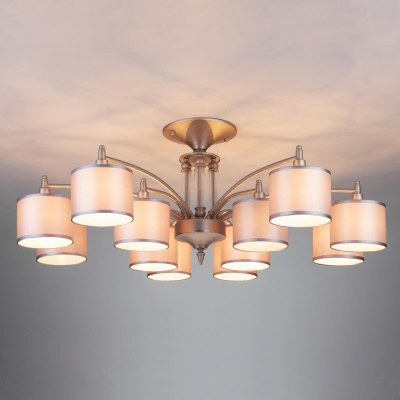 Подвесная люстра Eurosvet 60080/12 сатин-никель  фото, kupilegko.ru