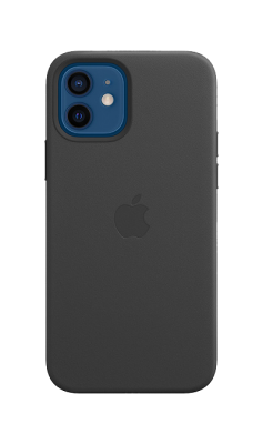 Чехол-крышка Apple MHKG3ZE/A MagSafe для iPhone 12 / 12 Pro, кожа, черный  фото, kupilegko.ru