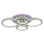Потолочная светодиодная люстра Profit Light 8052/2+2 CHR  фото, kupilegko.ru