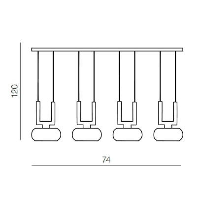 Подвесной светильник Azzardo Rubic 4 A AZ0494  фото, kupilegko.ru