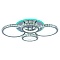 Потолочная светодиодная люстра Profit Light 8052/2+2 CHR  фото, kupilegko.ru
