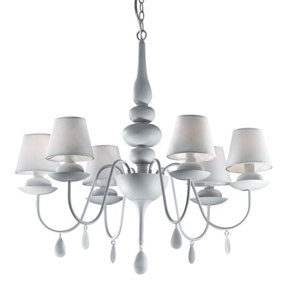 Подвесная люстра Ideal Lux Blanche SP6 Bianco 035581  фото, kupilegko.ru