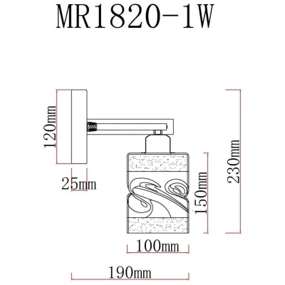 Бра, светильник настенный накладной MyFar MR1820-1W  фото, kupilegko.ru