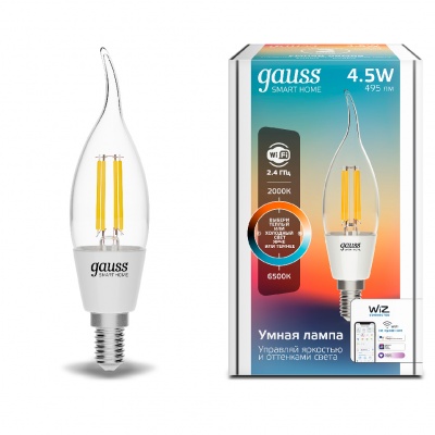 Светодиодная лампа Gauss Smart Home Clear 1280112  фото, kupilegko.ru
