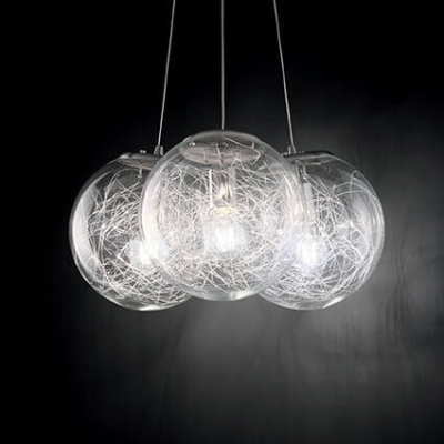 Подвесная люстра Ideal Lux Mapa Sat SP3 Nickel 176031  фото, kupilegko.ru