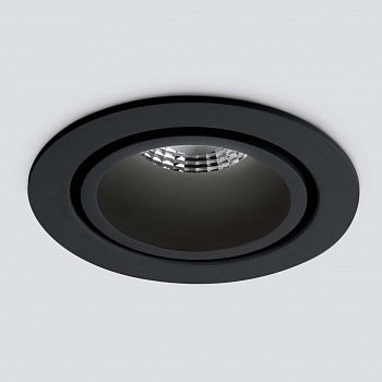 Встраиваемый светодиодный светильник Elektrostandard 15267/LED 7W 4200K черный/черный 4690389175589 (встраиваемые)  фото, kupilegko.ru