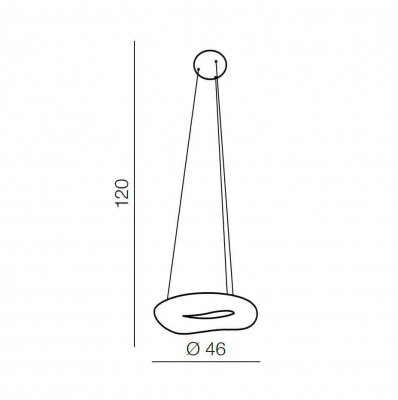 Подвесной светильник Azzardo Donut Pendant 46 CCT AZ2672  фото, kupilegko.ru