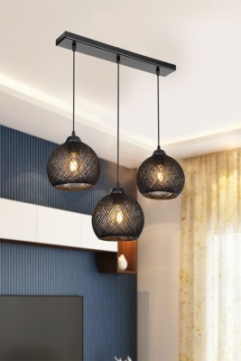 Подвесная люстра Toplight Lizbeth TL1612L-03BK  фото, kupilegko.ru