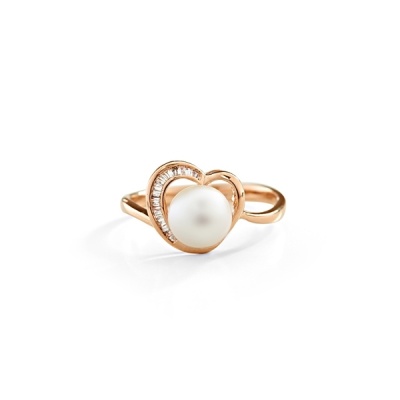 Фото Кольцо Ювелирное изделие Золотое кольцо, золото, жемчуг, бриллиант, NP1415  фото, kupilegko.ru