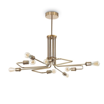 Подвесная люстра Ideal Lux Triumph Sp8 Ottone Antico 160269  фото, kupilegko.ru