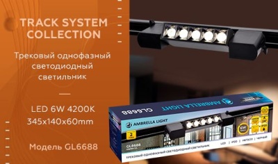 Трековый светодиодный светильник Ambrella light Track System GL6688  фото, kupilegko.ru