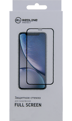 Защитное стекло RedLine для Apple iPhone SE 2020 3D Full Glue (черная рамка)  фото, kupilegko.ru