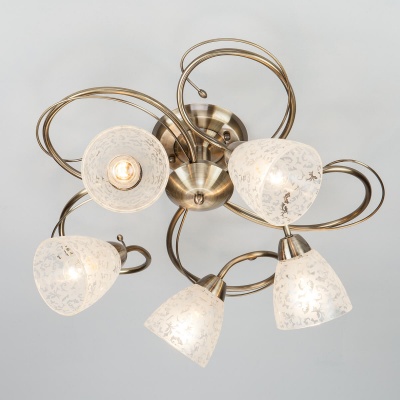 Потолочный светильник Eurosvet 30130/5 античная бронза  фото, kupilegko.ru