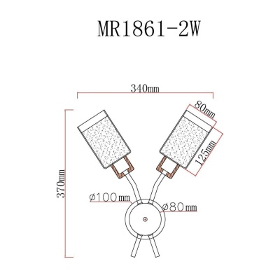 Бра, светильник настенный накладной MyFar MR1861-2W  фото, kupilegko.ru