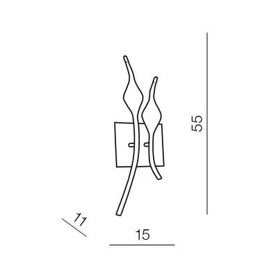Настенный светильник Azzardo Snake wall AZ1018  фото, kupilegko.ru