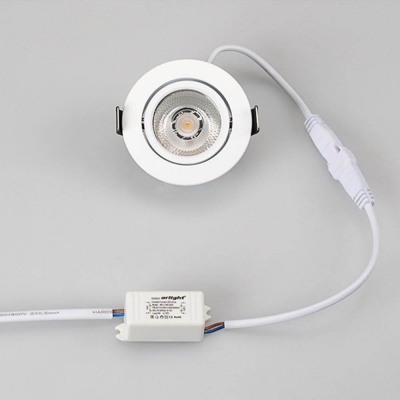 Мебельный светодиодный светильник Arlight LTM-R65WH 5W Warm White 10deg 020768 (+мебельные)  фото, kupilegko.ru