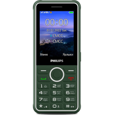 Мобильный телефон кнопочный Philips Xenium E2301 Зеленый  фото, kupilegko.ru
