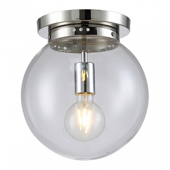 Потолочный светильник Crystal Lux Mario PL1 D250 Nickel/Transparente  фото, kupilegko.ru